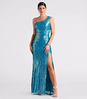 Effie Formal Sequin Cutout Mermaid Dress