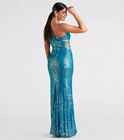 Effie Formal Sequin Cutout Mermaid Dress