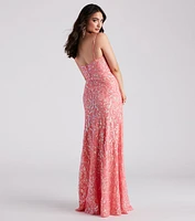 Lynda Formal Sequin A-Line Long Dress