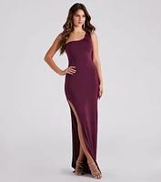 Megan Formal One Shoulder Long Dress