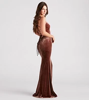 Donna Formal Velvet Long Mermaid Dress
