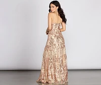 Nia Sequin Scroll Dress