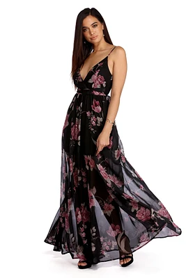 Valentina Chiffon Floral Dress