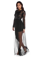 Catalina Sequin And Chiffon Dress