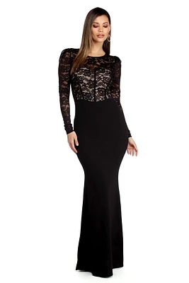 Kennedi Lace Illusion Dress