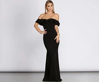 Lindsay Double Ruffle Formal Dress