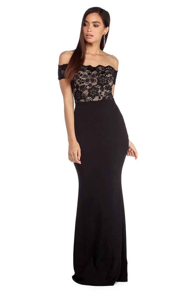 Lola Off The Shoulder Lace Dress