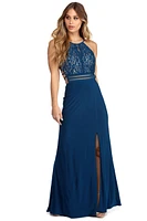 Mackenzie Formal Sequin And Lace Dress