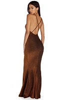 Saylor Formal Metallic Lurex Dress