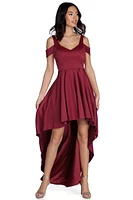 Roselyn Satin Sweetheart High-Low Dress