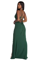 Taylor Formal High Slit Dress