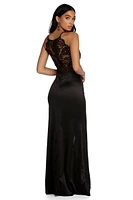 Katrina Formal Lace And Satin Dress