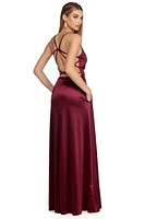 Ruby Formal Caged Satin Dress