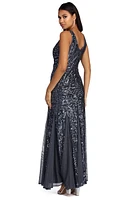 Ciara Formal Beaded And Sequin Dress