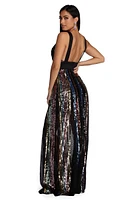 Michaela Formal Rainbow Sequin Dress