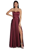 Courtney Formal Satin Sleeveless Dress