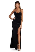 Lorraine Formal Glitter Velvet Dress