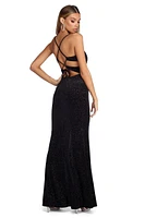 Lorraine Formal Glitter Velvet Dress