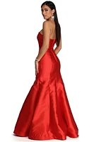 Sarah Formal Satin Trumpet Dress