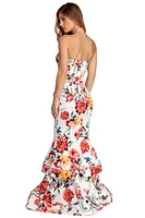 Alecia Sleeveless Floral Mermaid Dress