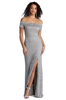 Lillian Formal High Slit Lace Dress