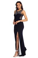 Denise Formal Sleeveless Beaded Dress