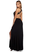 Genevieve Formal Open Back Lace Dress