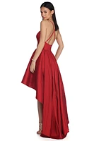 Farrah High Low Taffeta Dress