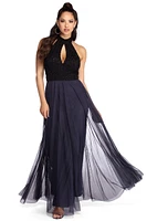 Francesca Formal Beaded Chiffon Dress