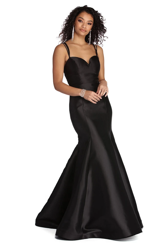 Windsor Analia Formal Satin Trumpet Dress | MainPlace Mall