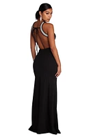 Jocelyn Formal Open Back Pearl Dress