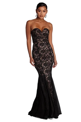 Daniela Formal Glitter Lace Dress