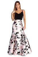 Esme Formal Floral Trumpet Dress