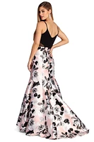 Esme Formal Floral Trumpet Dress