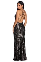 Lilia Multi Strap Sequin Formal Dress