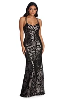 Lilia Multi Strap Sequin Formal Dress