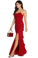 Helene Formal Strapless Ruffle Dress