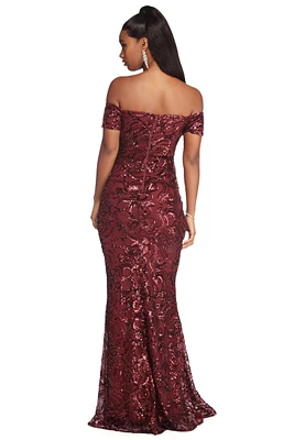 Talia Formal Sequin Long Dress