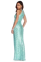 Callie Formal Chevron Sequin Dress