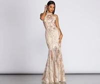 Elora Sequin Evening Gown