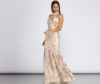 Elora Sequin Evening Gown