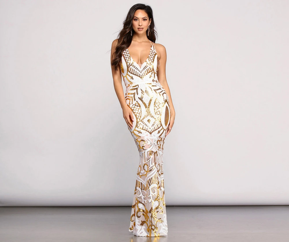 Yajaira Formal Sequin Gown