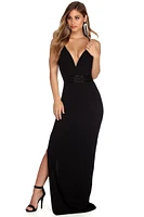 Kynlee Formal High Slit Beaded Dress