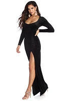 Selene Formal Ruched Velvet Dress