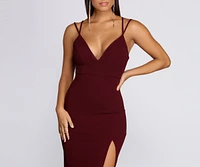 Bailey Strappy Formal Crepe Dress