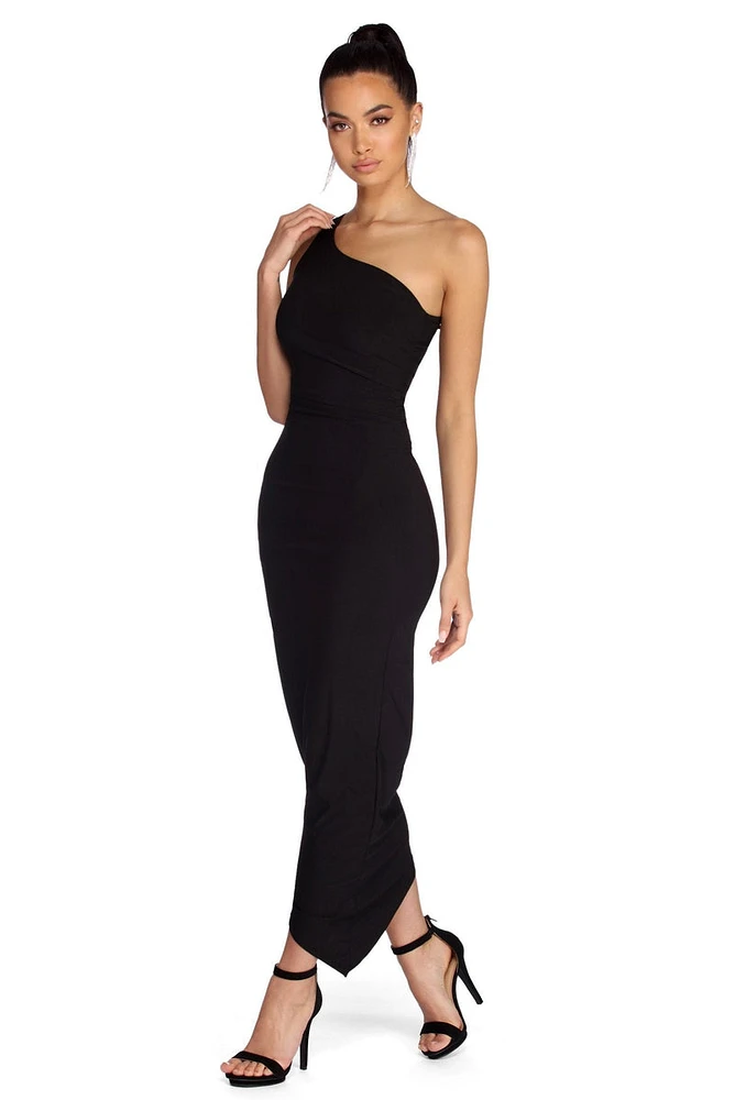 Selena Formal One Shoulder Ruched Dress