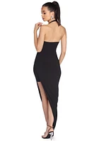 Adelynn Plunging Asymmetrical Formal Dress