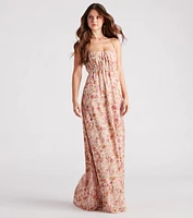 Danika Formal Chiffon Floral A-Line Dress