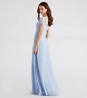 Idina Formal Chiffon Slit Long Dress