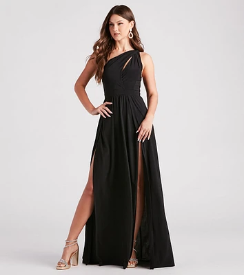 Melany Formal Dual Slit A-Line Dress